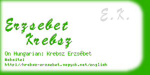erzsebet krebsz business card