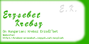 erzsebet krebsz business card